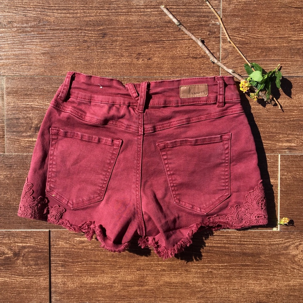 Solid maroon shorts!